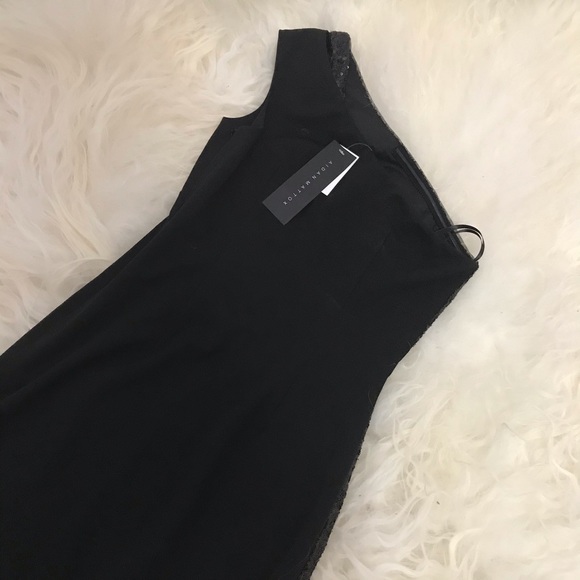 AIDAN MATTOX CREPE ONE SHOULDER COCKTAIL DRESS - Picture 8 of 8